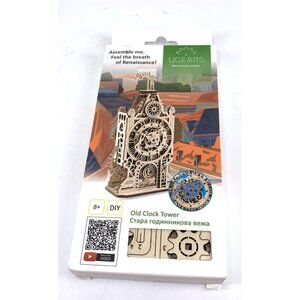 UGears Model Kit Wooden Mechanical Models Old Clock Tower NOS